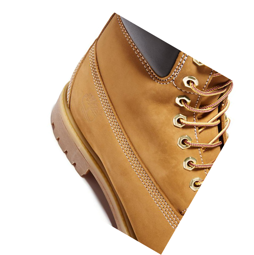 Men's Timberland Premium Original 6-inch Boots Yellow | FXW-302697