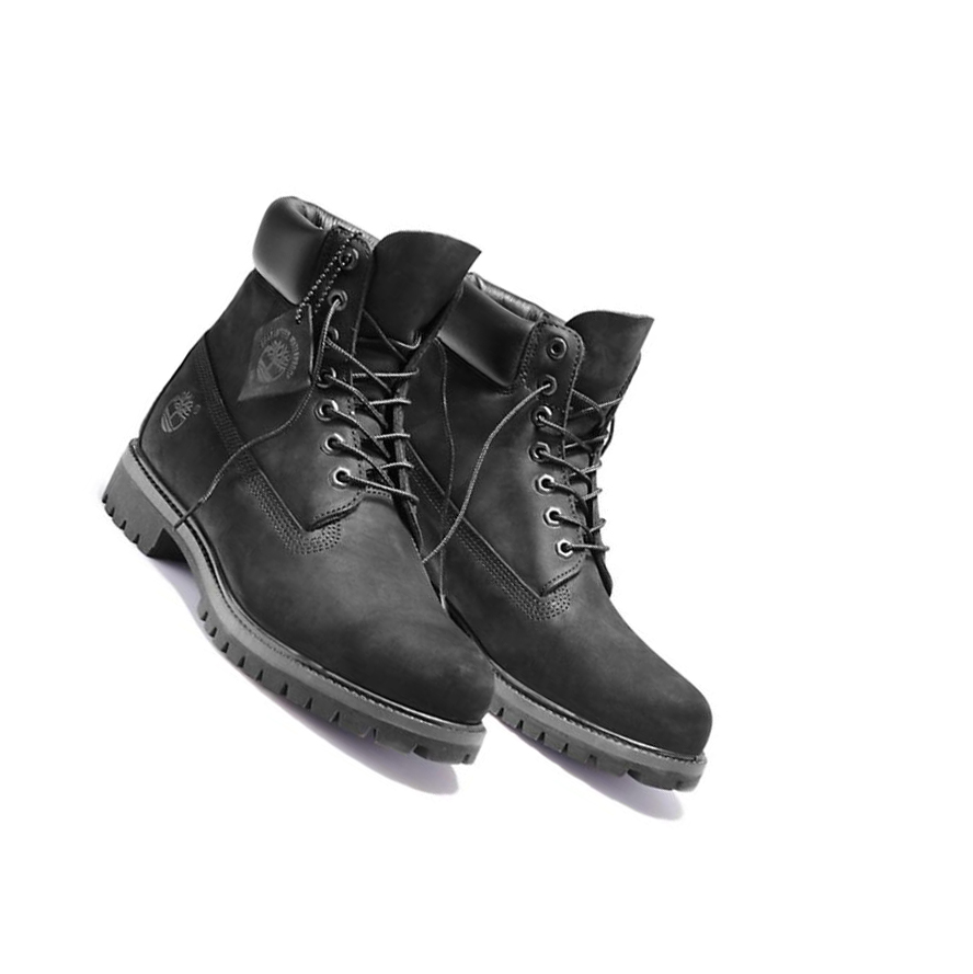 Men's Timberland Premium Original 6-inch Boots Black | IQS-597680