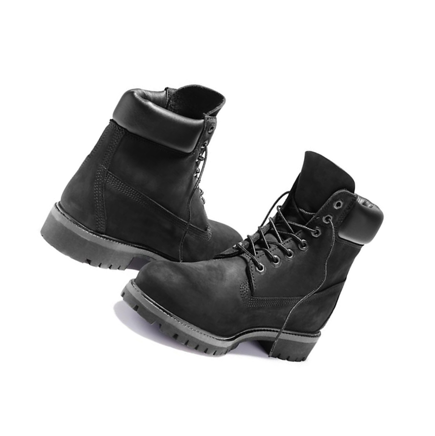 Men's Timberland Premium Original 6-inch Boots Black | IQS-597680