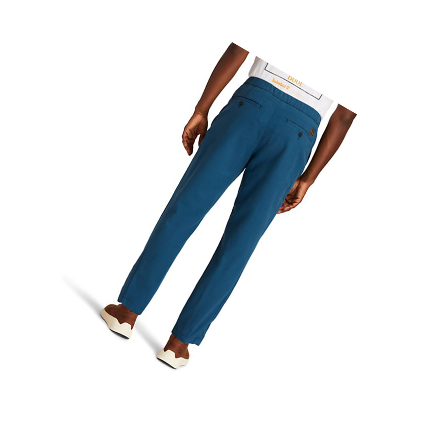 Men's Timberland Re-Comfort EK+ Tapered Sweatpants Blue | DQV-360291