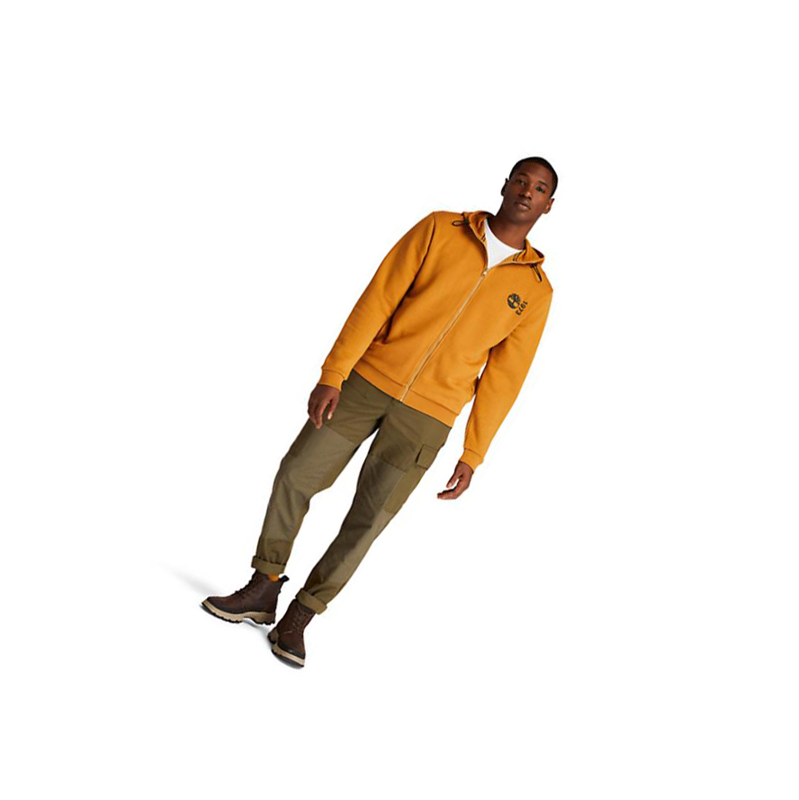 Men's Timberland Re-Comfort EK+ Zip Hoodie Yellow | WNJ-821594