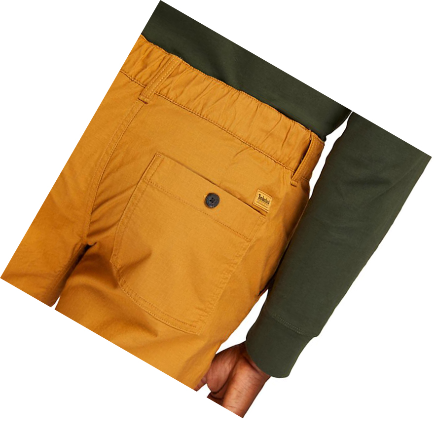 Men's Timberland Ripstop Climbing Sweatpants Yellow | XWH-815743