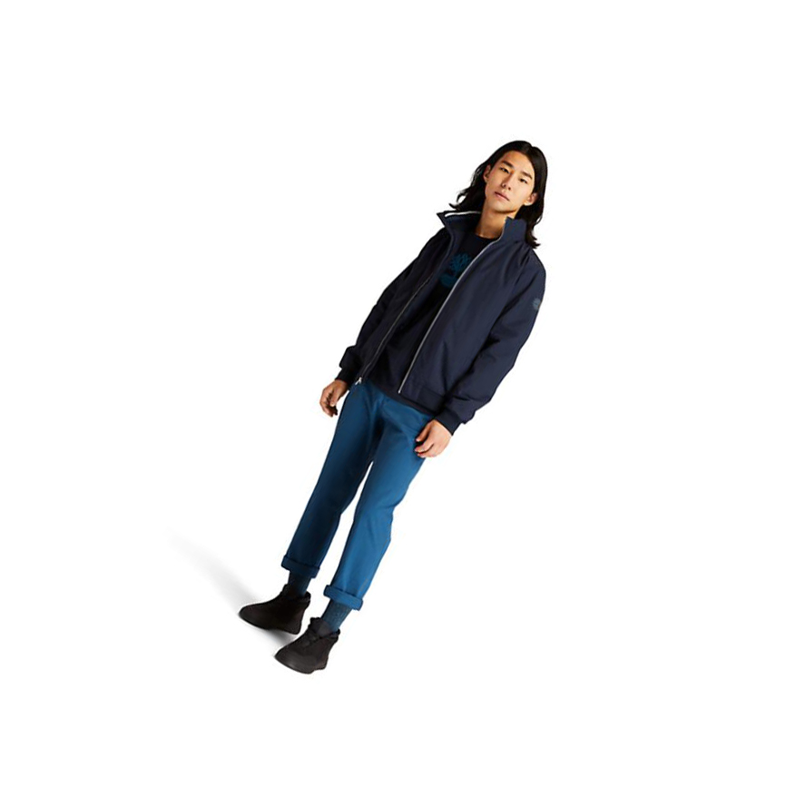 Men's Timberland Sailor Bomber Jackets Navy | MHL-861253