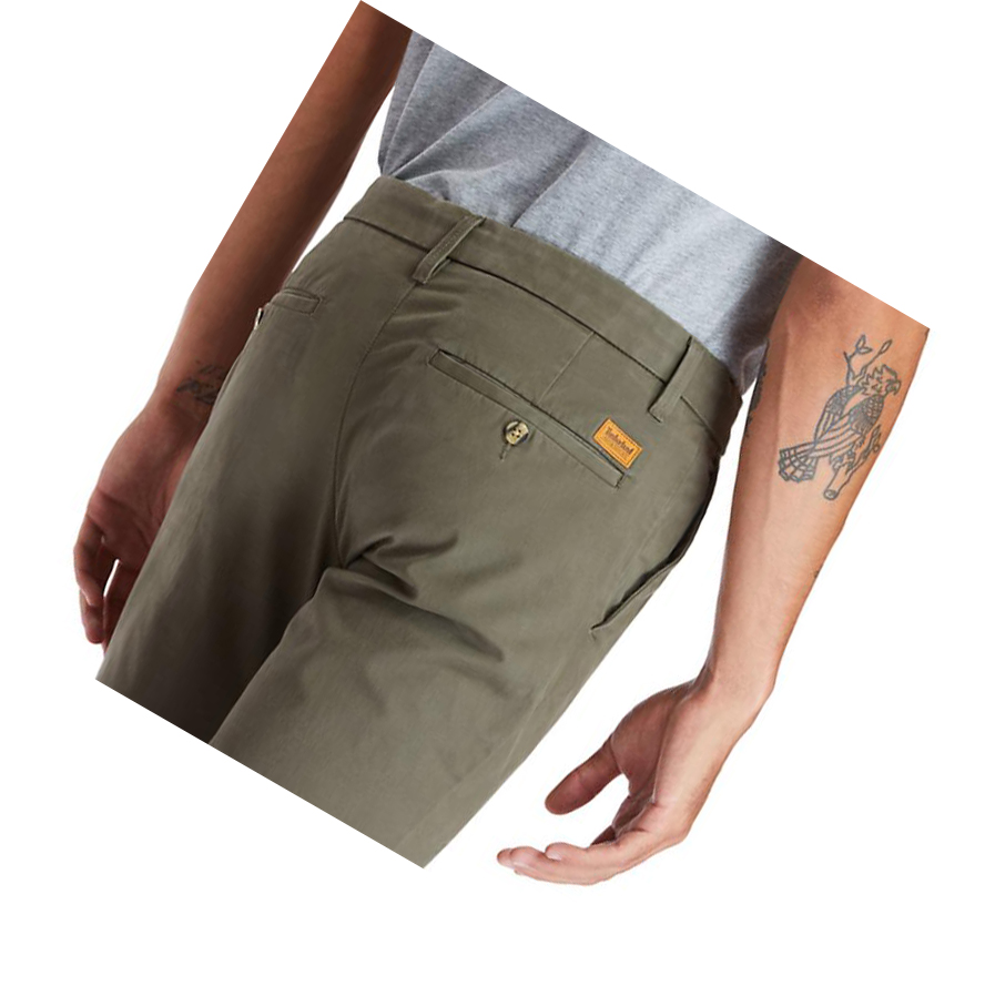 Men's Timberland Sargent Lake Chinos Pants Green | XUJ-016879