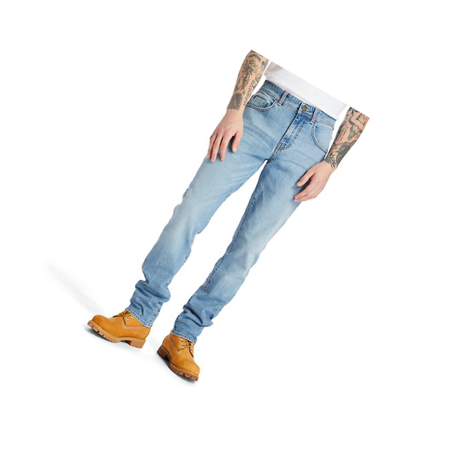 Men\'s Timberland Sargent Lake Stretch Jeans Light Blue | YQF-739061