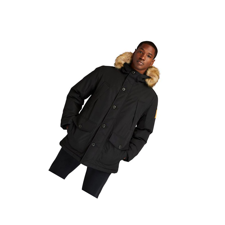 Men\'s Timberland Scar Ridge Parka Jackets Black | COE-834710