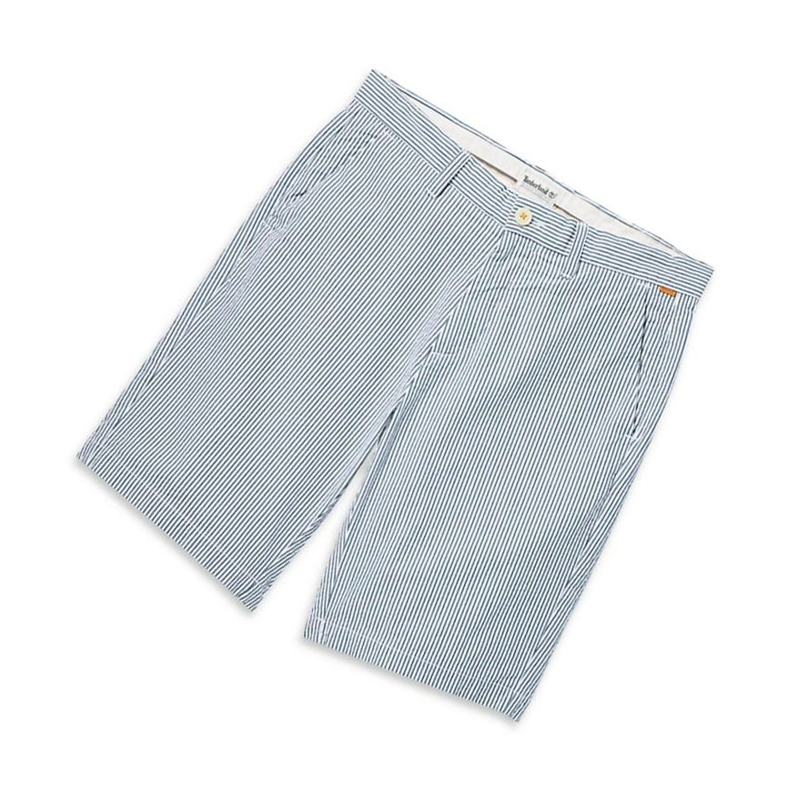 Men's Timberland Seersucker Shorts Blue | IPM-194326