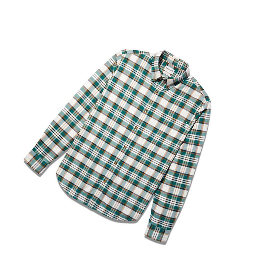 Men's Timberland SolucellAir™ Tartan Shirts Green | BEM-605129