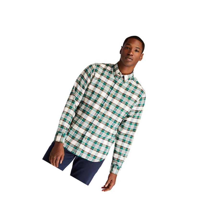 Men\'s Timberland SolucellAir™ Tartan Shirts Green | BEM-605129