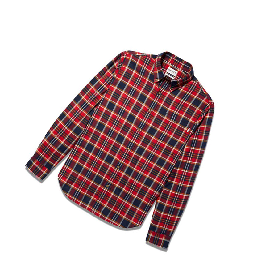 Men's Timberland SolucellAir™ Tartan Shirts Red | IJH-568943