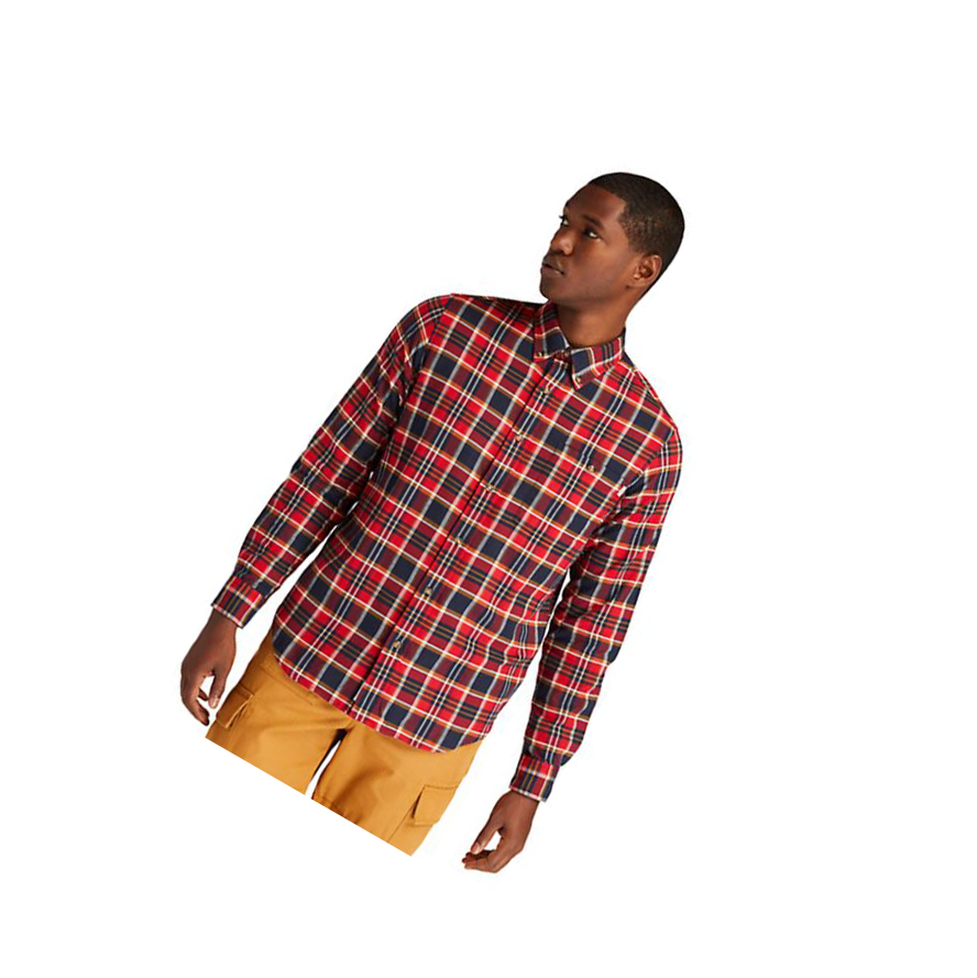 Men\'s Timberland SolucellAir™ Tartan Shirts Red | IJH-568943