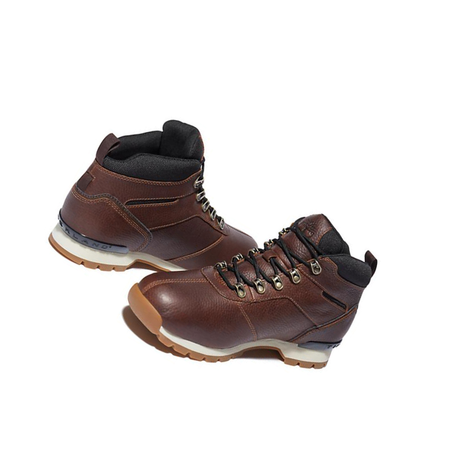 Men's Timberland Splitrock Mid Hiker Hiking Boots Dark Brown | XQZ-517328