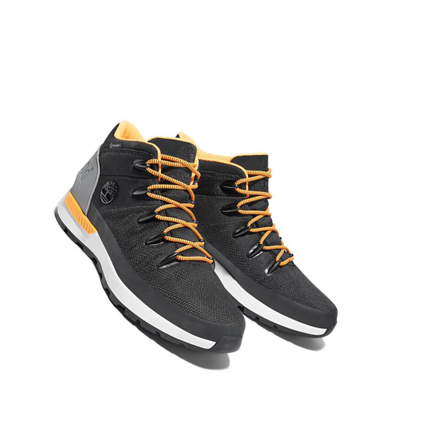 Men's Timberland Sprint Trekker Chukka Hiking Boots Black Orange | MYZ-728965