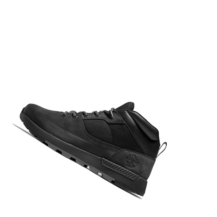 Men's Timberland Sprint Trekker Sneakers Monochrome Black | HQN-302548