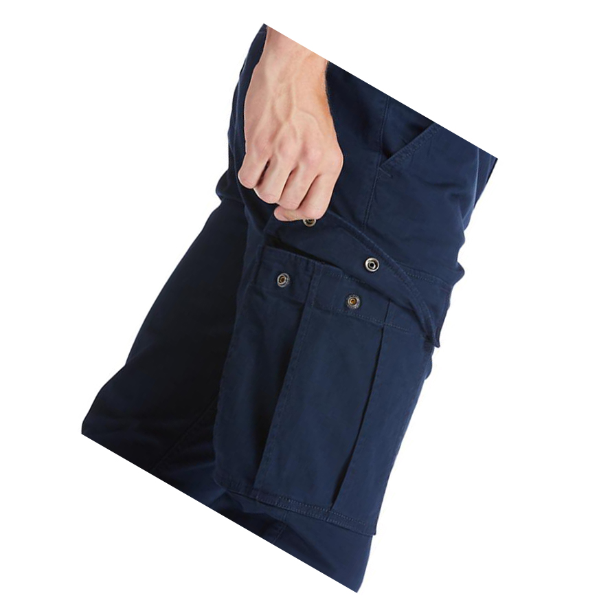 Men's Timberland Squam Lake Cargo Pants Navy | KOV-239658