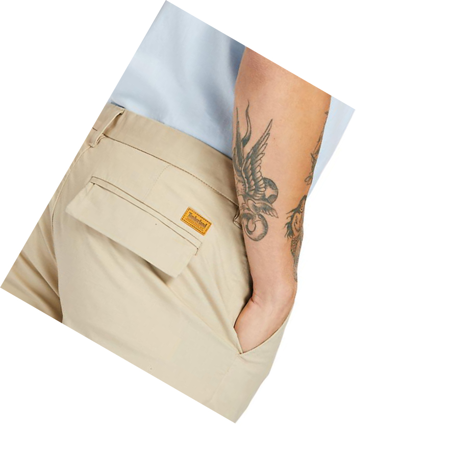 Men's Timberland Squam Lake Lightweight Shorts Beige | CMB-530694