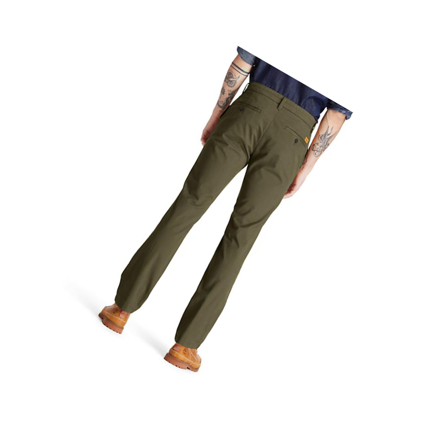 Men's Timberland Squam Lake Twill Chino Pants Green | ECO-514976