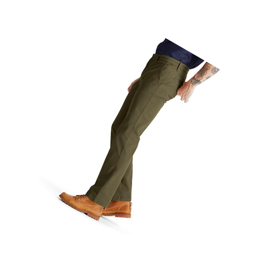 Men's Timberland Squam Lake Twill Chino Pants Green | ECO-514976