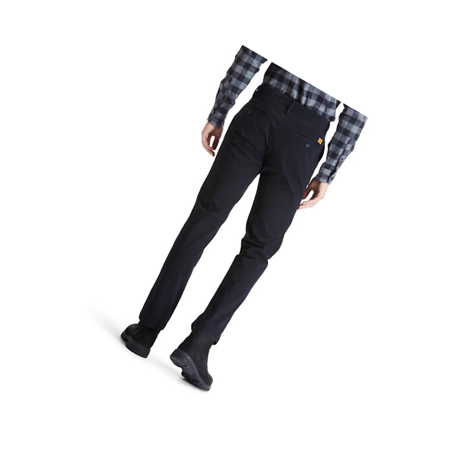 Men's Timberland Squam Lake Twill Chino Pants Black | KFU-670248