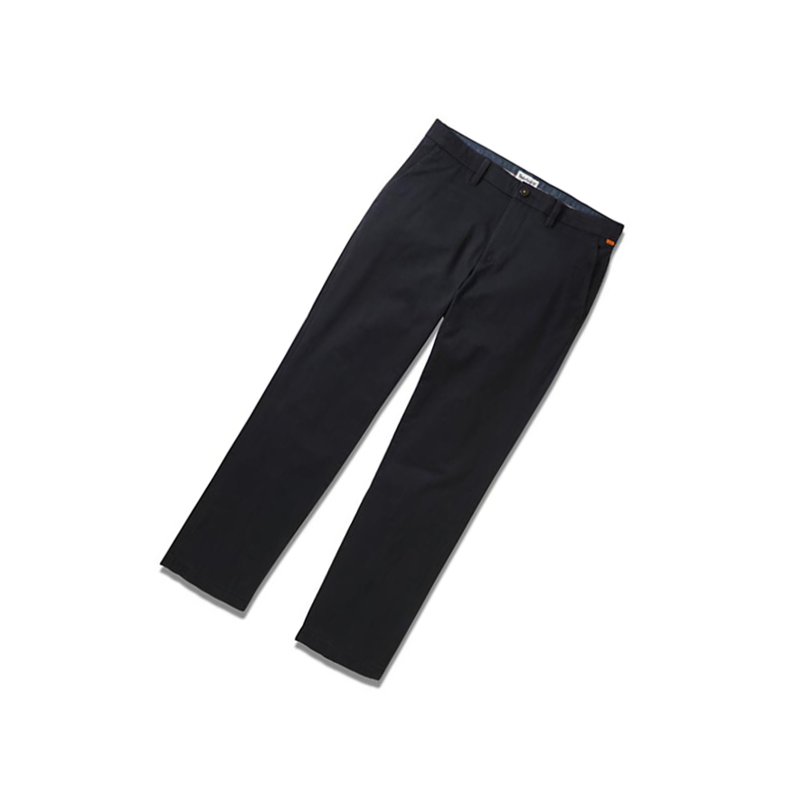 Men's Timberland Squam Lake Twill Chino Pants Black | KFU-670248