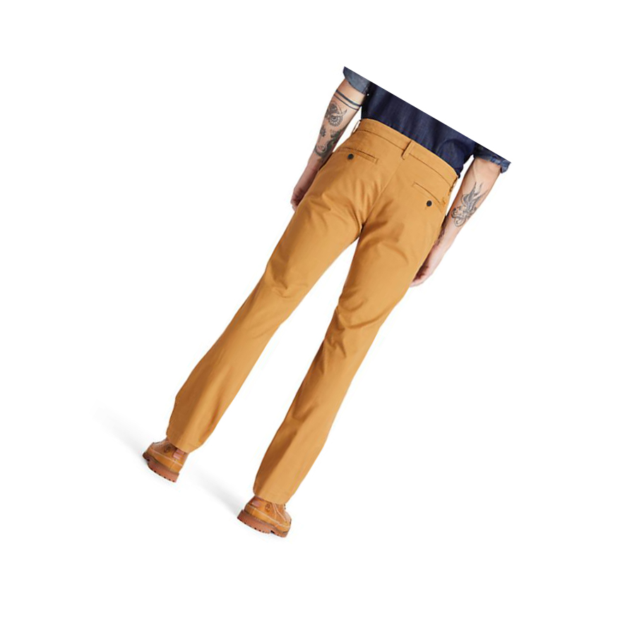 Men's Timberland Squam Lake Twill Chino Pants Yellow | LWB-620573