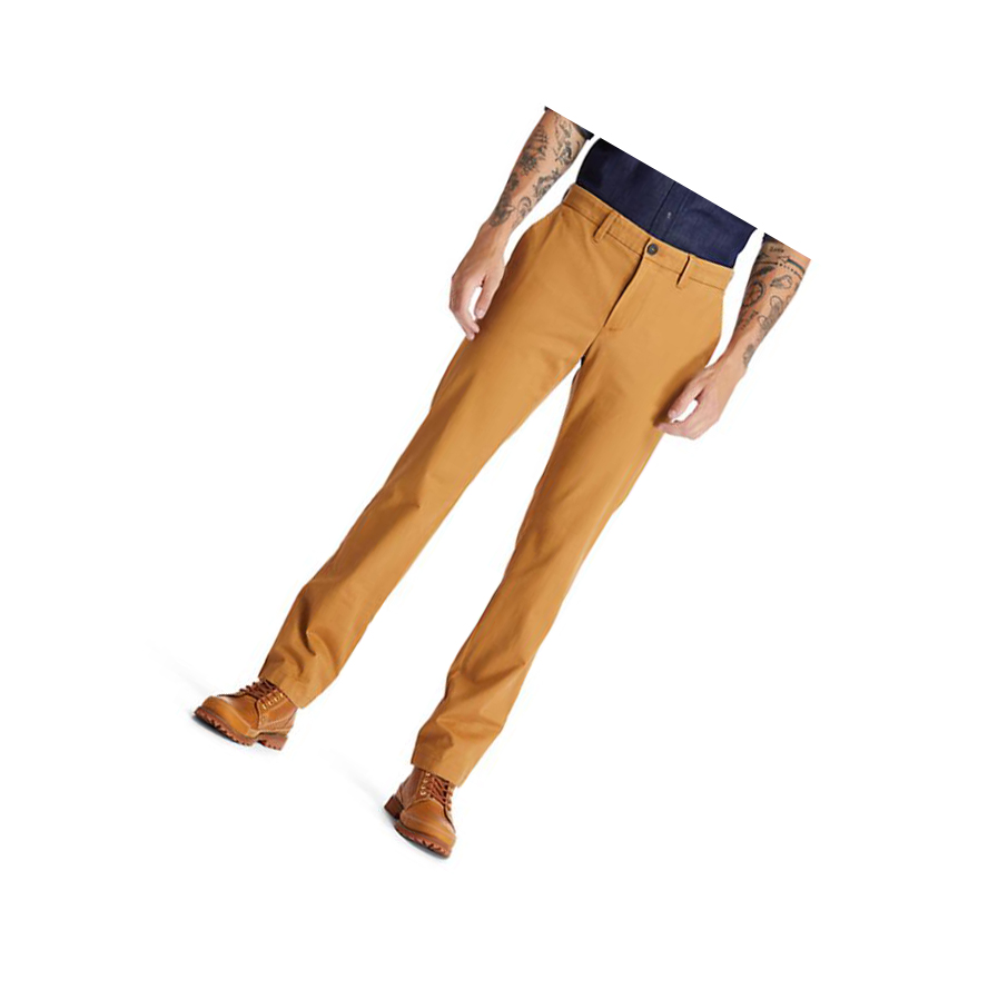 Men\'s Timberland Squam Lake Twill Chino Pants Yellow | LWB-620573