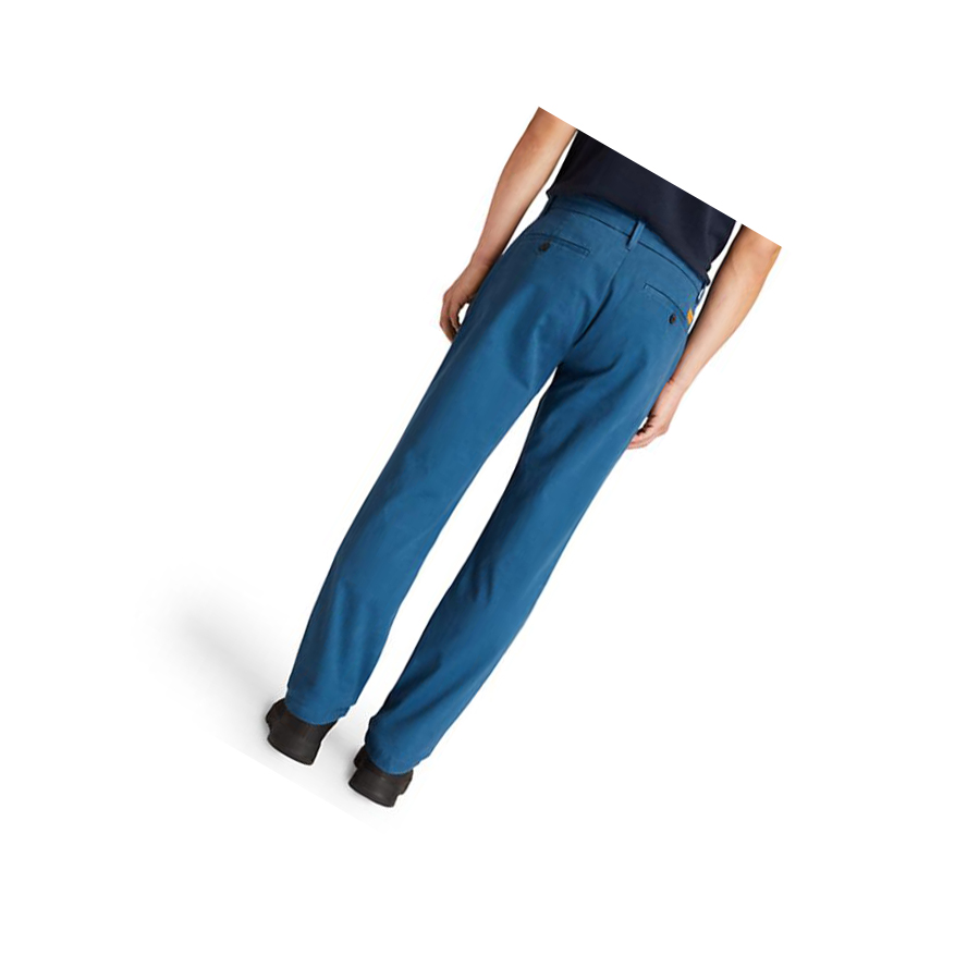 Men's Timberland Squam Lake Twill Chino Pants Blue | OBL-845079