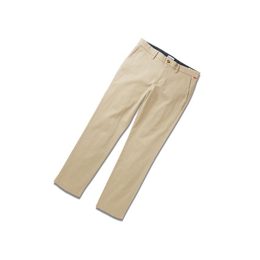 Men's Timberland Squam Lake Twill Chino Pants Khaki | POK-768904