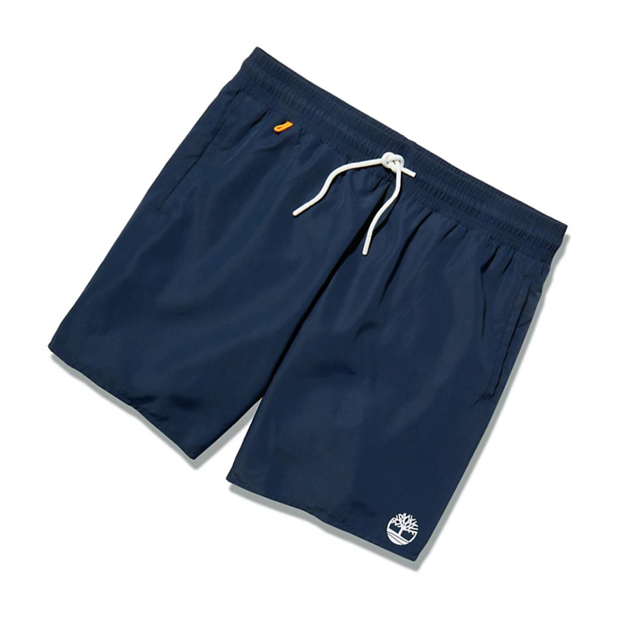 Men's Timberland Sunapee Lake Solid-colour Swim Shorts Navy | ARX-645739