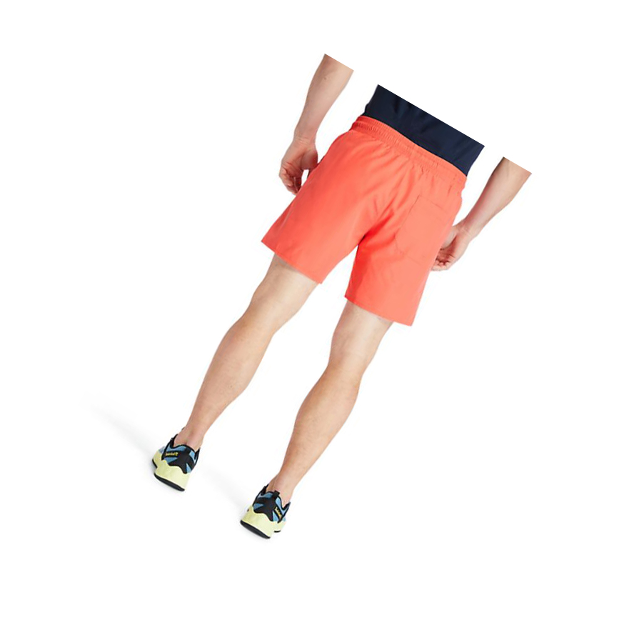 Men's Timberland Sunapee Lake Solid-colour Swim Shorts Red | OPI-804751