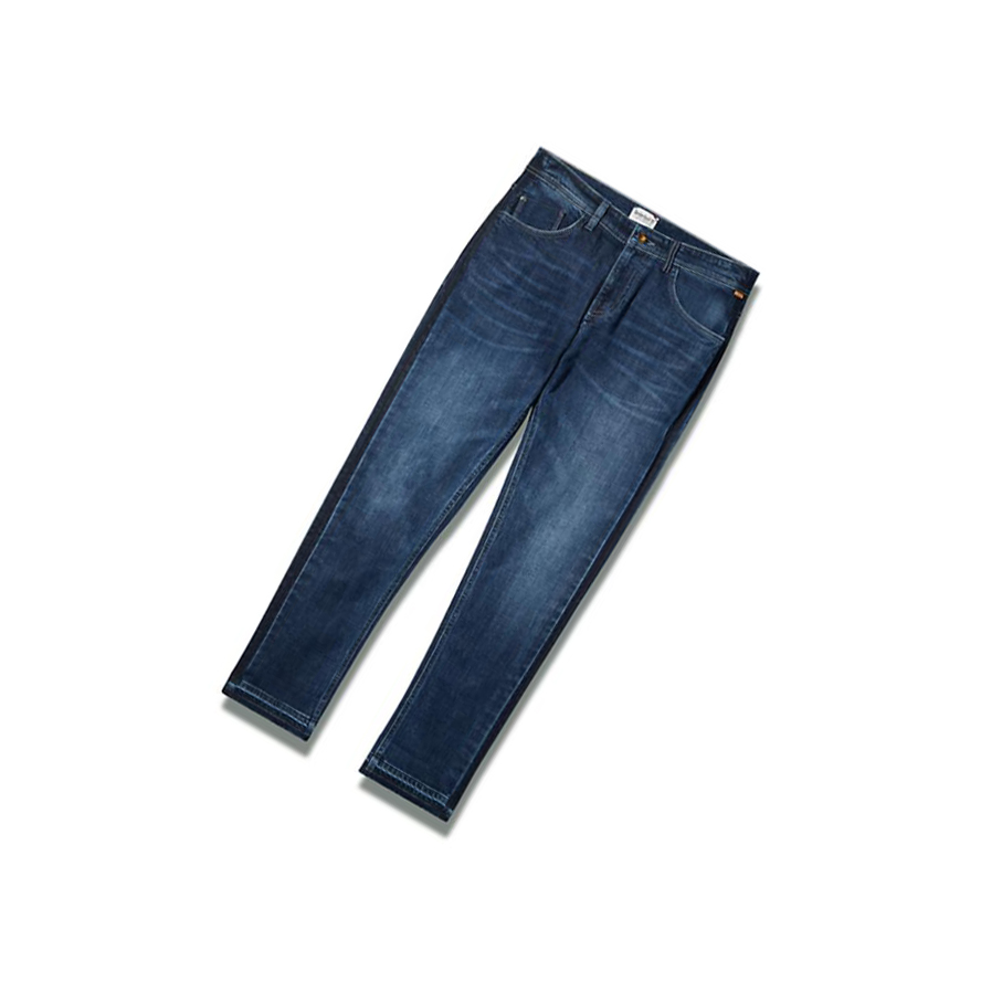 Men's Timberland Tapered-leg Comfort Jeans Dark Blue | DPZ-928460