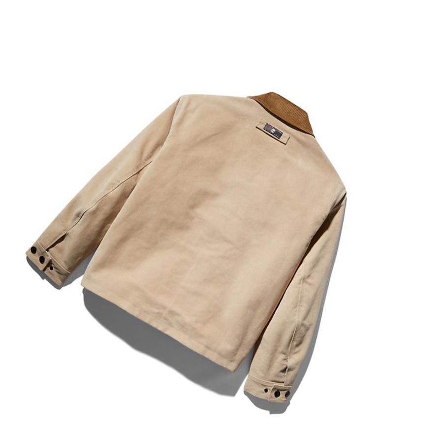 Men's Timberland Tommy Hilfiger x Timberland® Re-imagined Reversible Chore Jackets Beige | CWD-786592