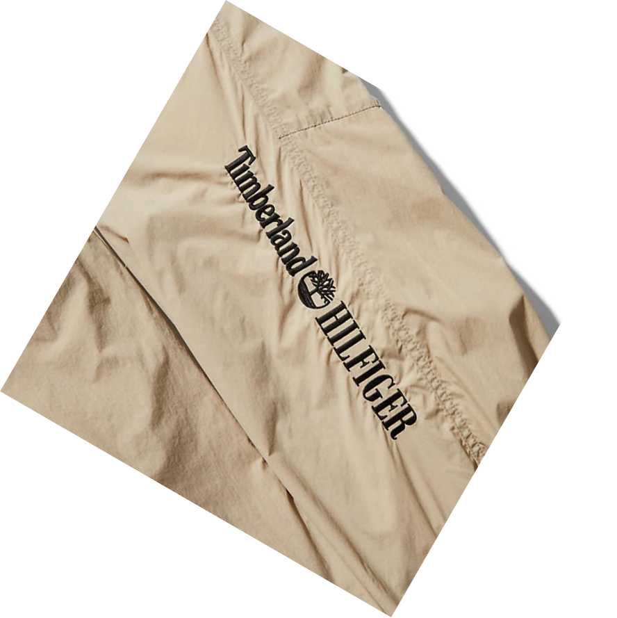 Men's Timberland Tommy Hilfiger x Timberland® Re-imagined Parachute Sweatpants Beige | LWA-192487