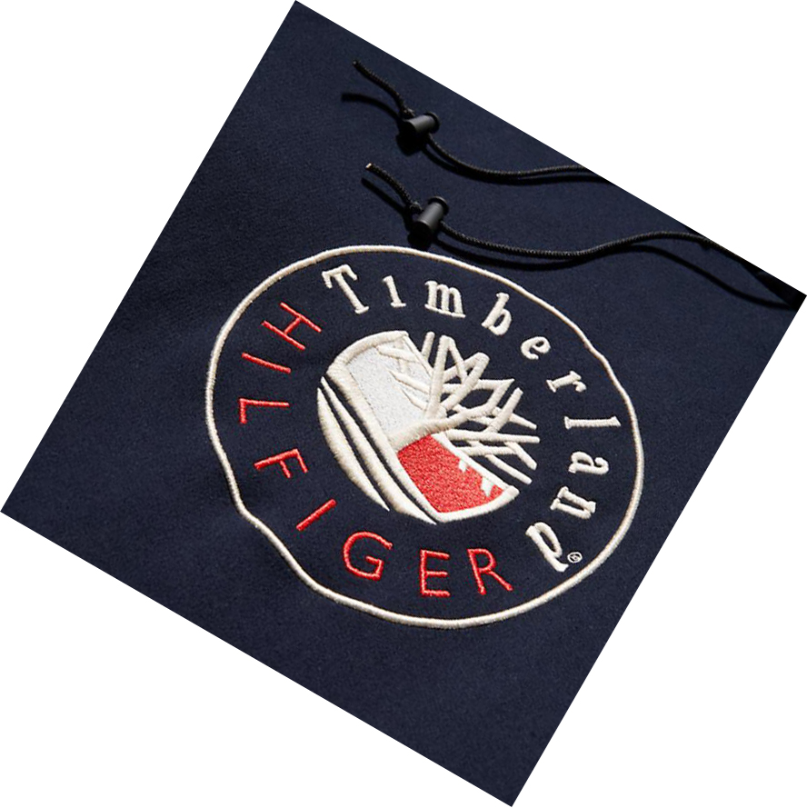 Men's Timberland Tommy Hilfiger x Timberland® Re-imagined Hoodie Blue | QTC-760924