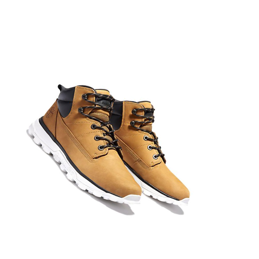 Men's Timberland Treeline Chukka Hiking Boots Yellow | JNL-017968