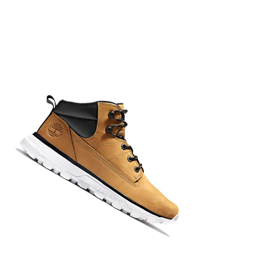 Men\'s Timberland Treeline Chukka Hiking Boots Yellow | JNL-017968