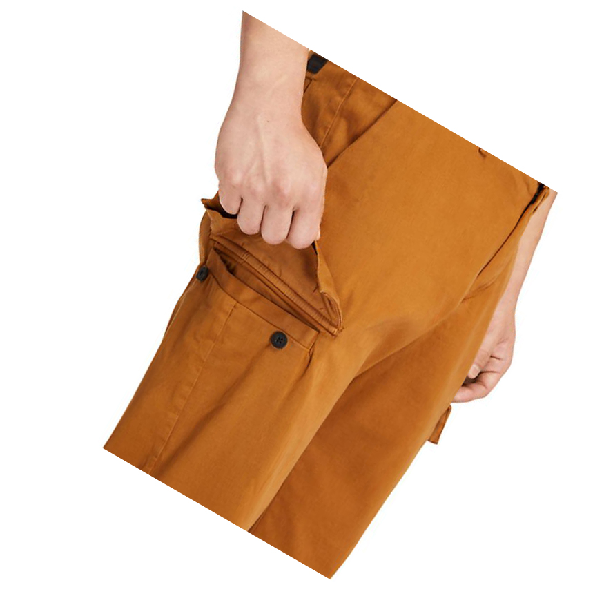 Men's Timberland Ultrastretch Cargo Pants Brown | EHL-482376