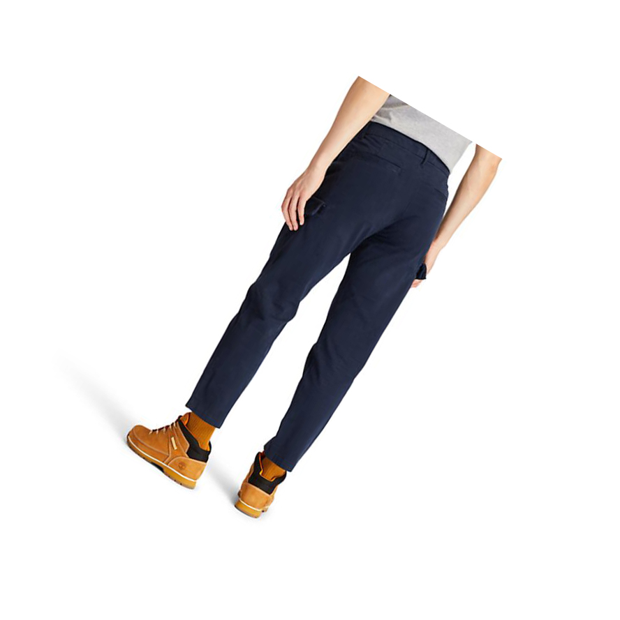 Men's Timberland Ultrastretch Cargo Pants Navy | FNI-091246