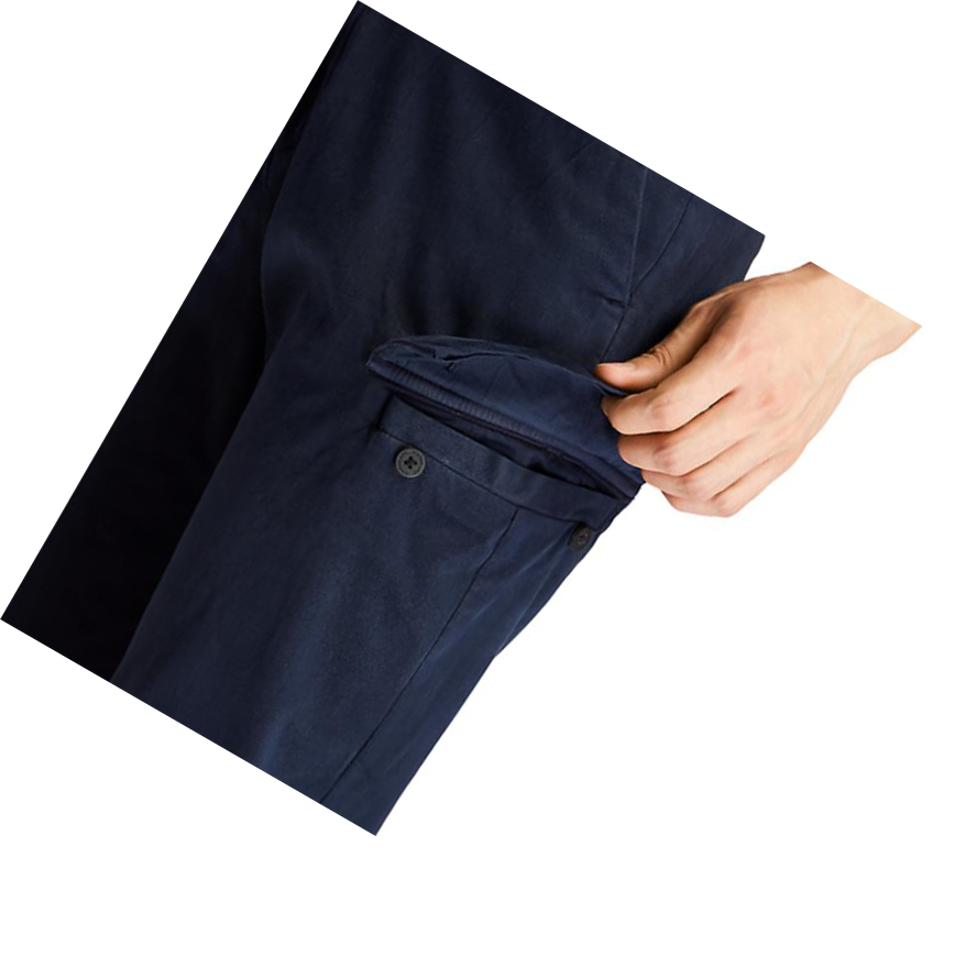 Men's Timberland Ultrastretch Cargo Pants Navy | FNI-091246