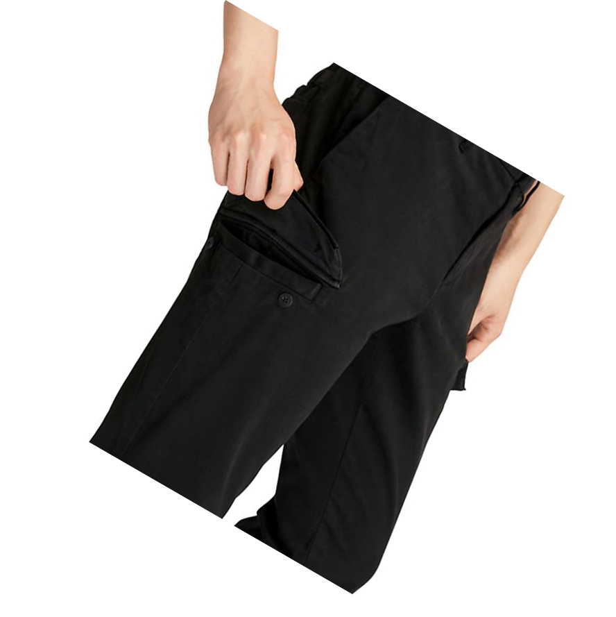 Men's Timberland Ultrastretch Cargo Pants Black | RFI-963415