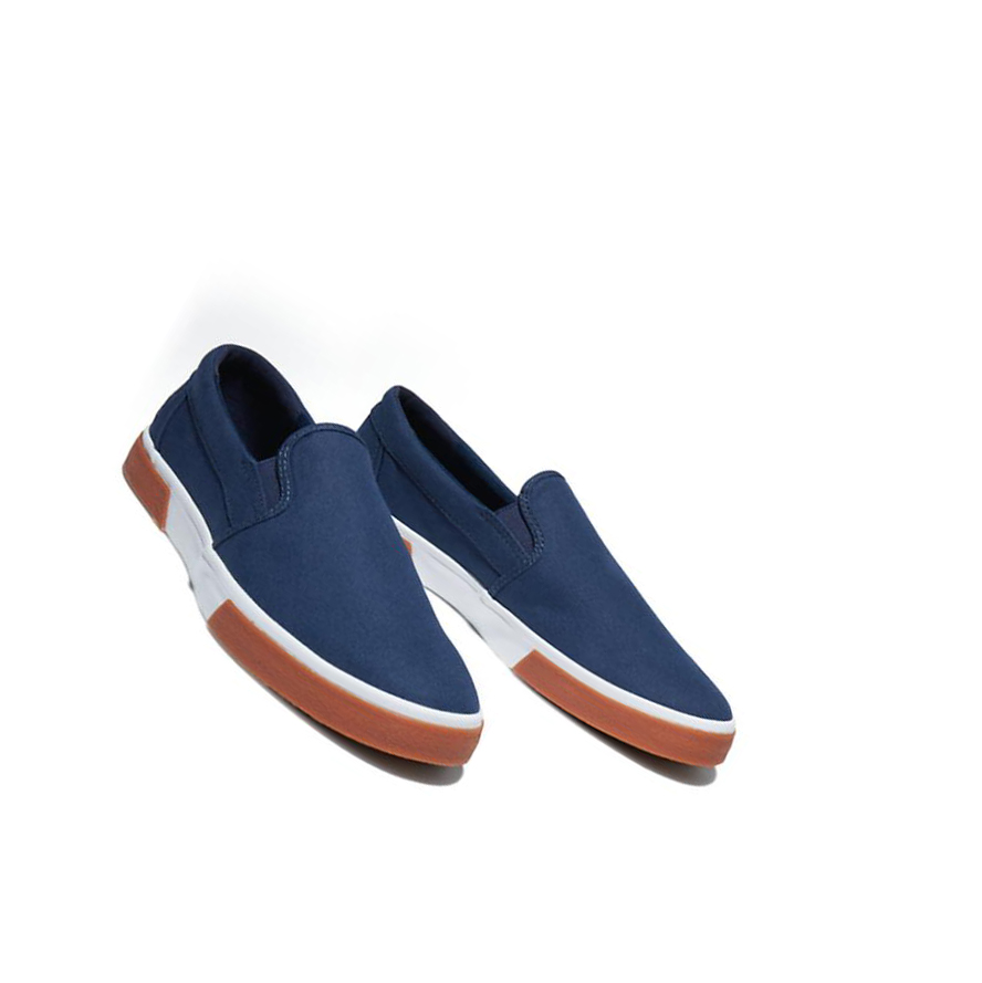 Men's Timberland Union Wharf 2.0 EK+ Slip-On Canvas Shoes Navy | PAU-817294