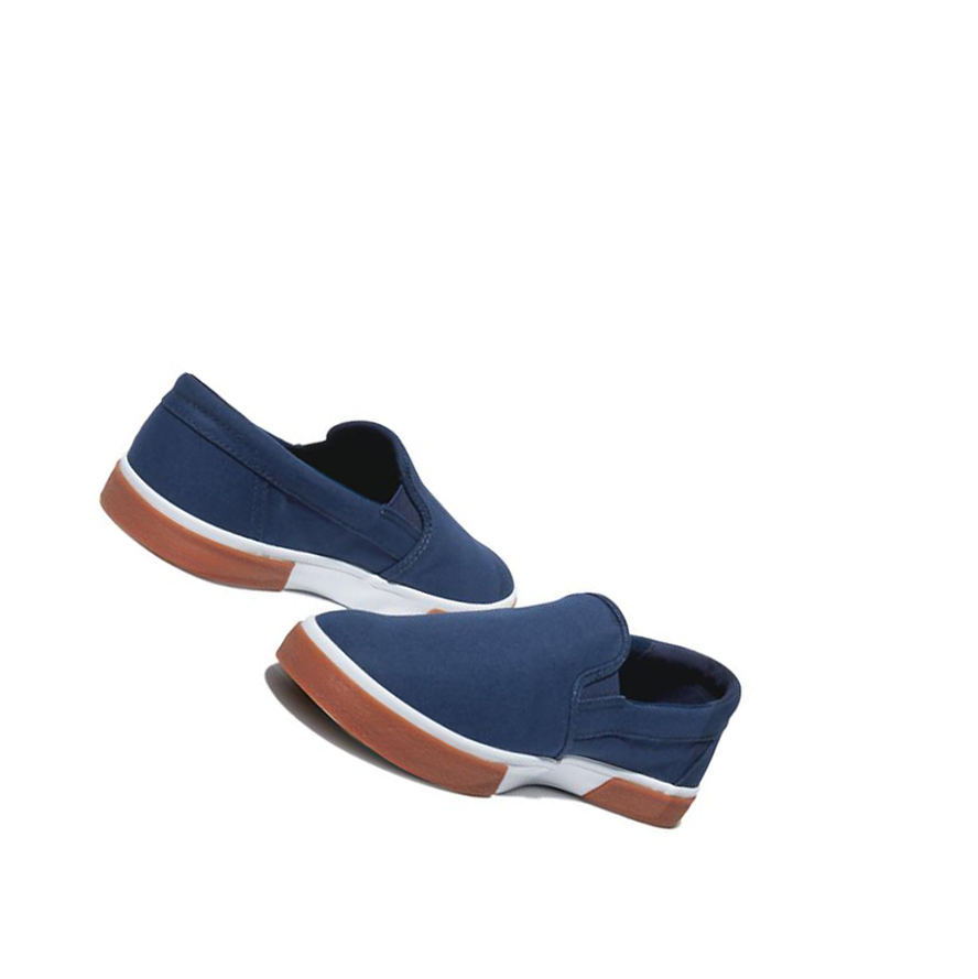 Men's Timberland Union Wharf 2.0 EK+ Slip-On Canvas Shoes Navy | PAU-817294