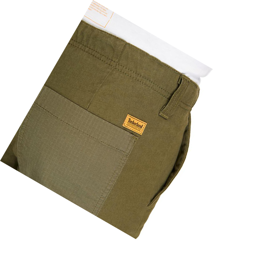 Men's Timberland Utility Cargo Pants Dark Green | BDW-652103