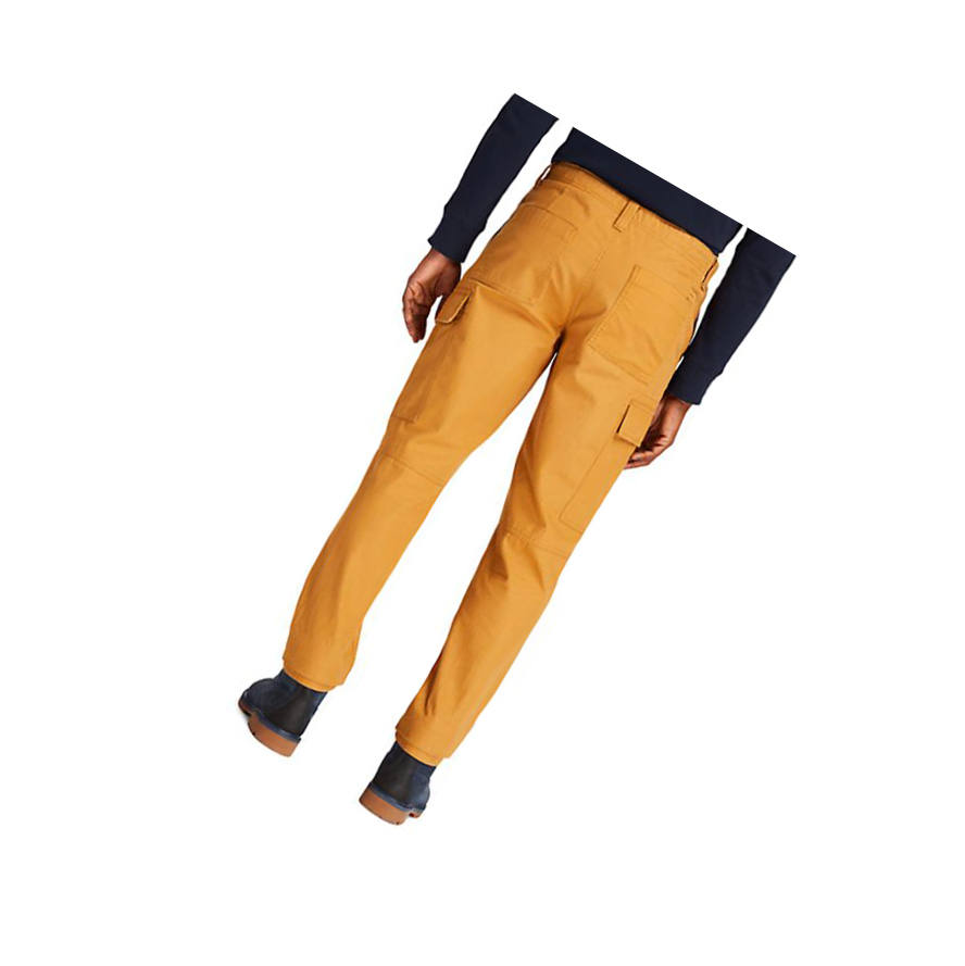 Men's Timberland Utility Cargo Pants Yellow | MAK-681957