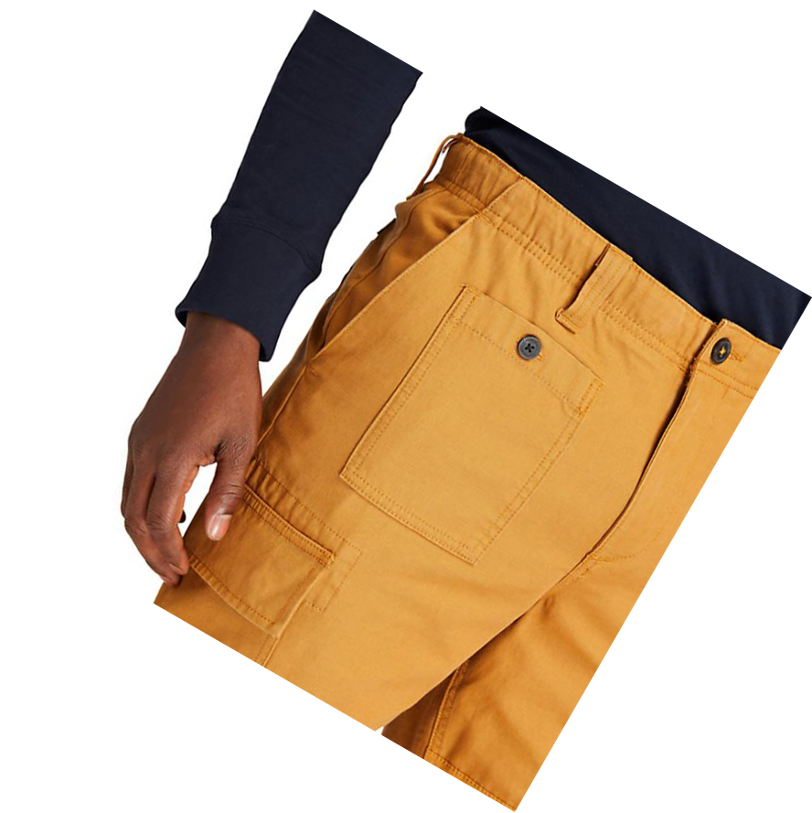 Men's Timberland Utility Cargo Pants Yellow | MAK-681957