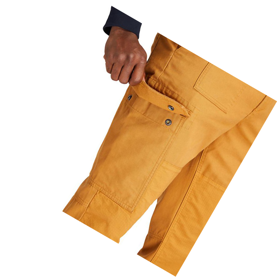 Men's Timberland Utility Cargo Pants Yellow | MAK-681957