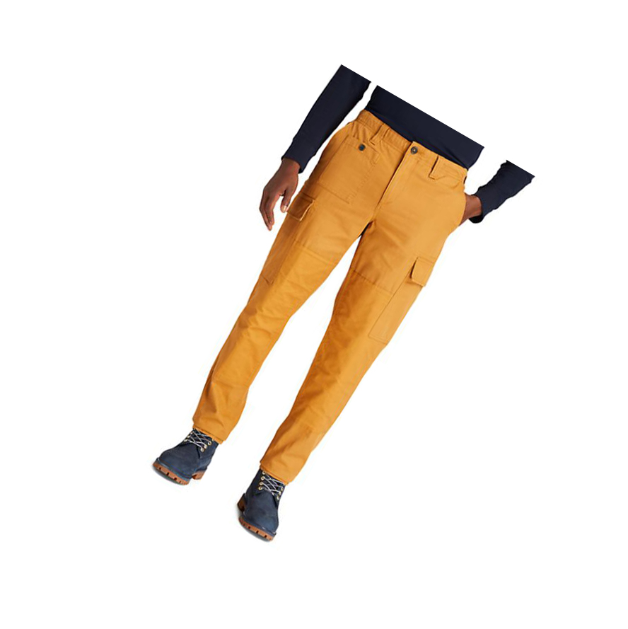 Men\'s Timberland Utility Cargo Pants Yellow | MAK-681957