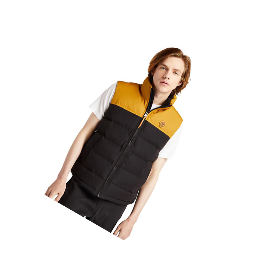 Men\'s Timberland Welch Mountain Puffer Vest Black | XNK-013265