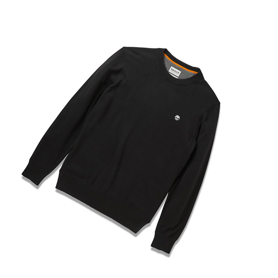 Men's Timberland Williams River Organic Cotton Sweater Black | JLM-105879