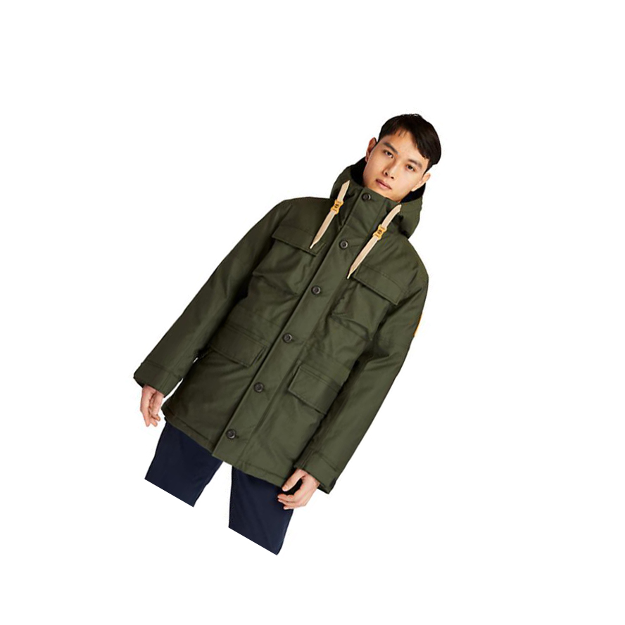 Men\'s Timberland Wilmington DryVent™ Field Parka Jackets Dark Green | ZUS-096157